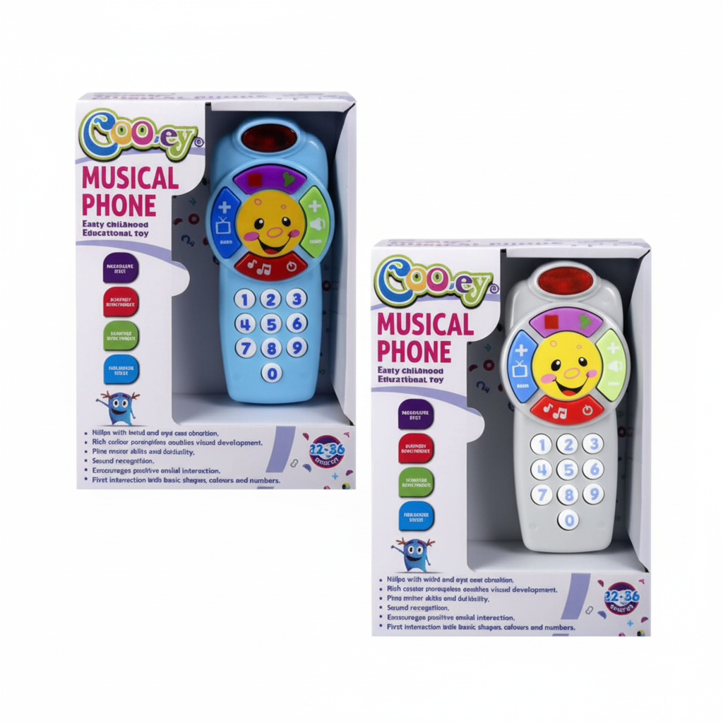 Educational Musical Baby Toy Phone, Battery Operated, Assorted (15 cm)