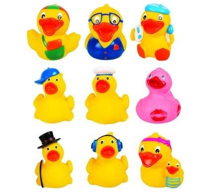 Baby Vinyl Themed Duck - Assorted - 7-9 cm
