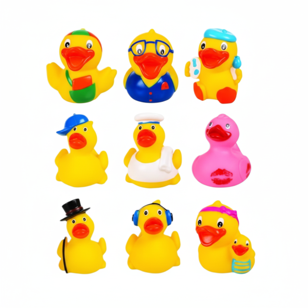 Vinyl Baby Themed Duck, Assorted (7-9 cm)