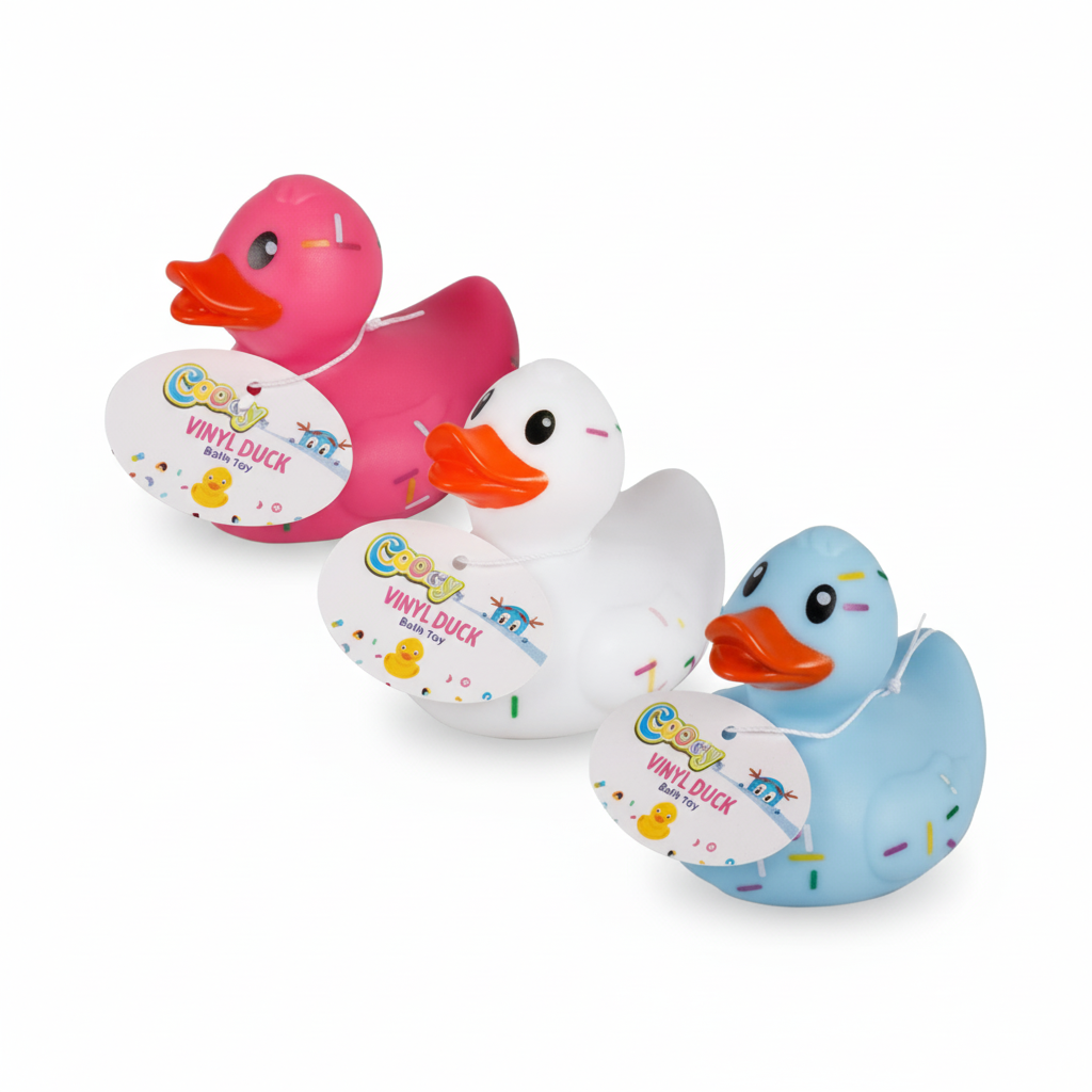 Vinyl Baby Donut Themed Duck (7.7 cm) - Various Colours