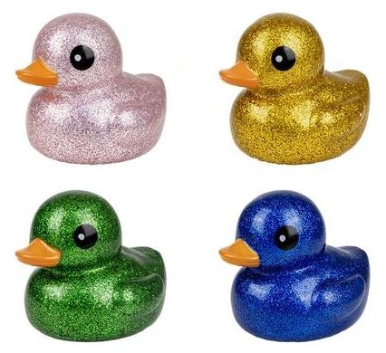 Baby Vinyl Themed Duck 15cm Glitter Large