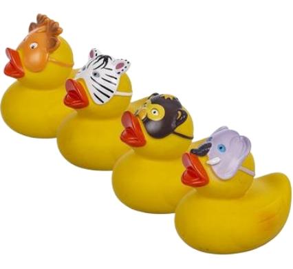Vinyl Rubber Duck with Masks