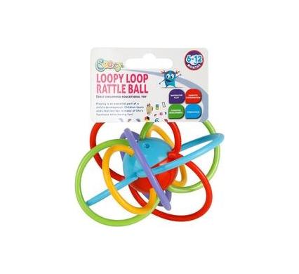 Baby Rattle Loopy Loops Ball - 14 cm