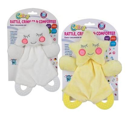 Baby Plush Rattle Comforter & Crinkle