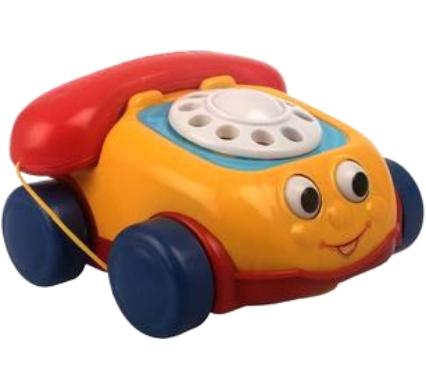 Baby Toy Pull Along Phone with Squeaker - 17 cm - 2 Pack