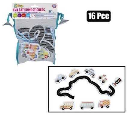 Baby Bath Eva Sticker In Net Bag 16pc