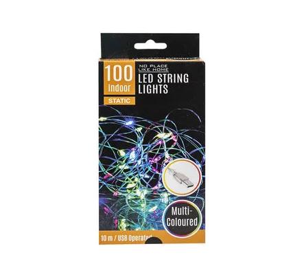 Light Fairy LED String Lights - 100 Count - Multicolor - 10 m - USB Powered