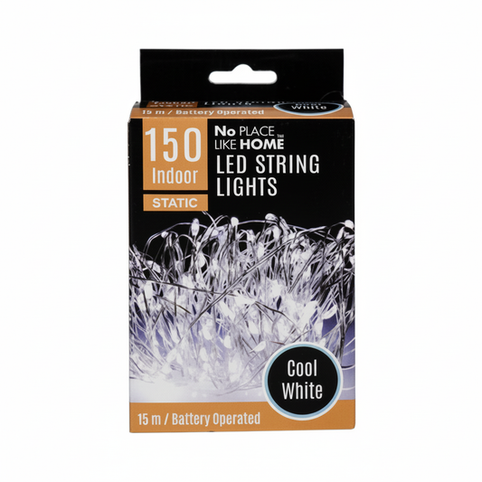 Light Fairy LED String Lights - 150 Cool White LEDs - 15m - Battery Operated