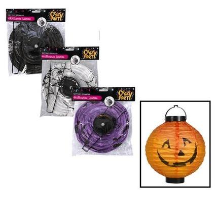 Ornamental Light Lantern - Paper - Battery Operated - 21 cm - Assorted