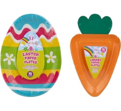 Easter Party Plates - Assorted - 10 Pieces