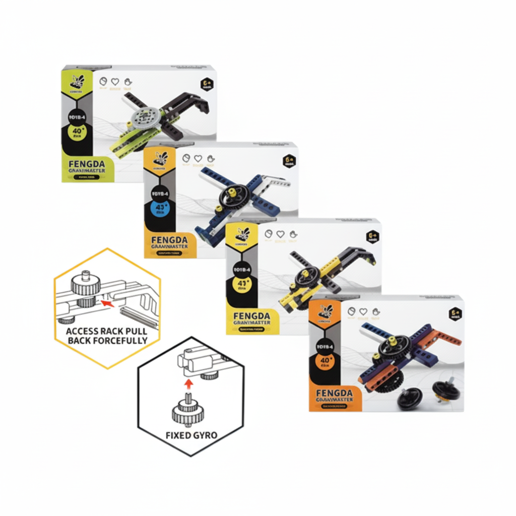 Building Blocks Elastic Gun and Magic Gyro - Various Colours