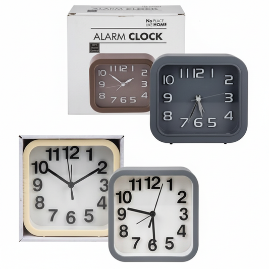 Alarm Clock (10 x 12 cm) - Various Colours