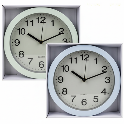 Plastic Wall Clock with Assorted Designs (23 cm)