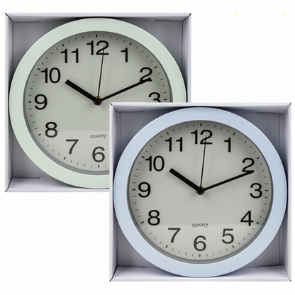 Plastic Wall Clock with Assorted Designs (23 cm)