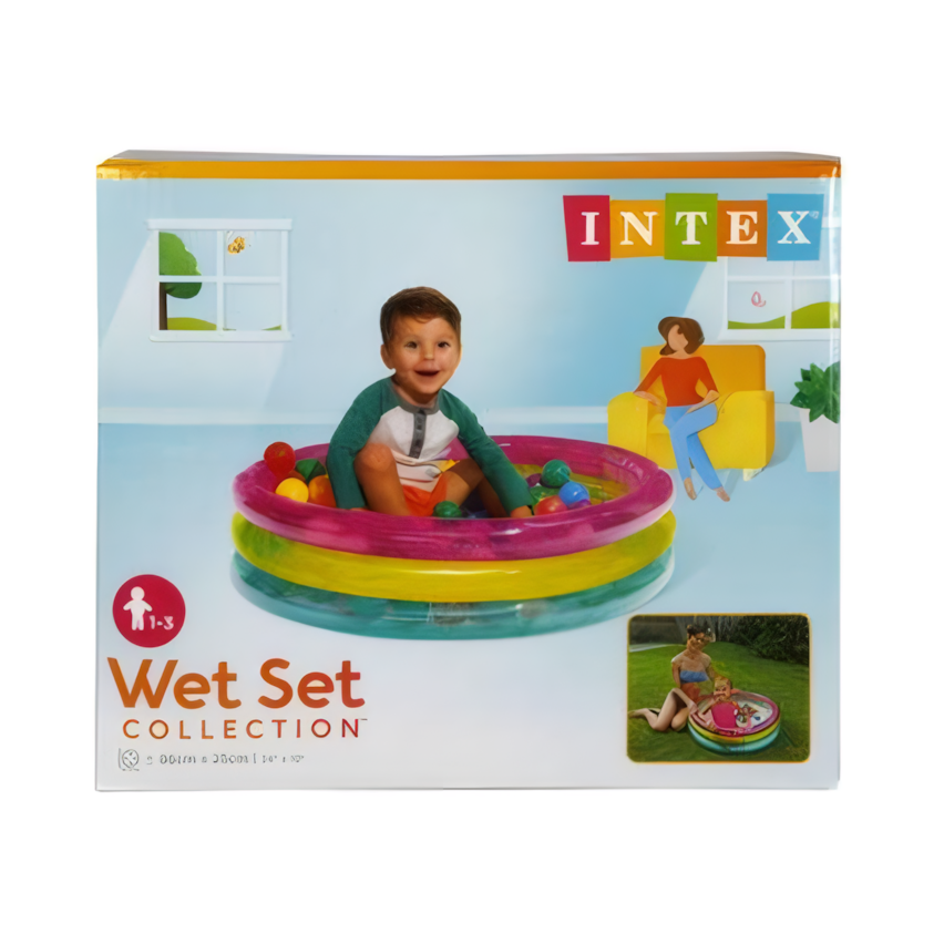 Baby Three-Ring Ball Pit with 50 Balls (86x25 cm)