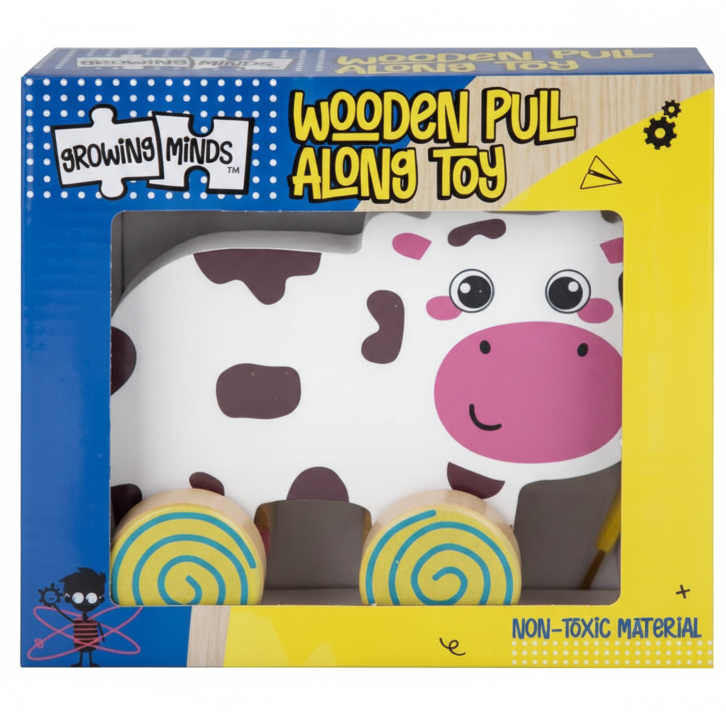 Educational Wooden Pull Along Animal