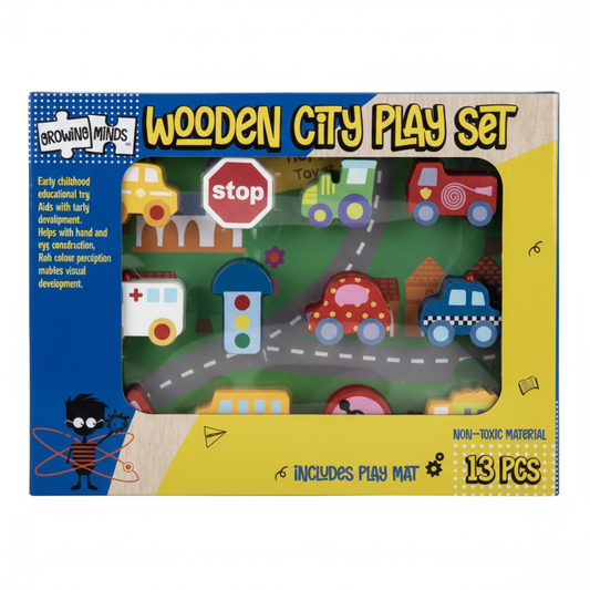 Educational Wooden City/Farm Play Set