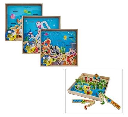 Educational Wooden Fishing Game - 21.8 x 21.8 cm