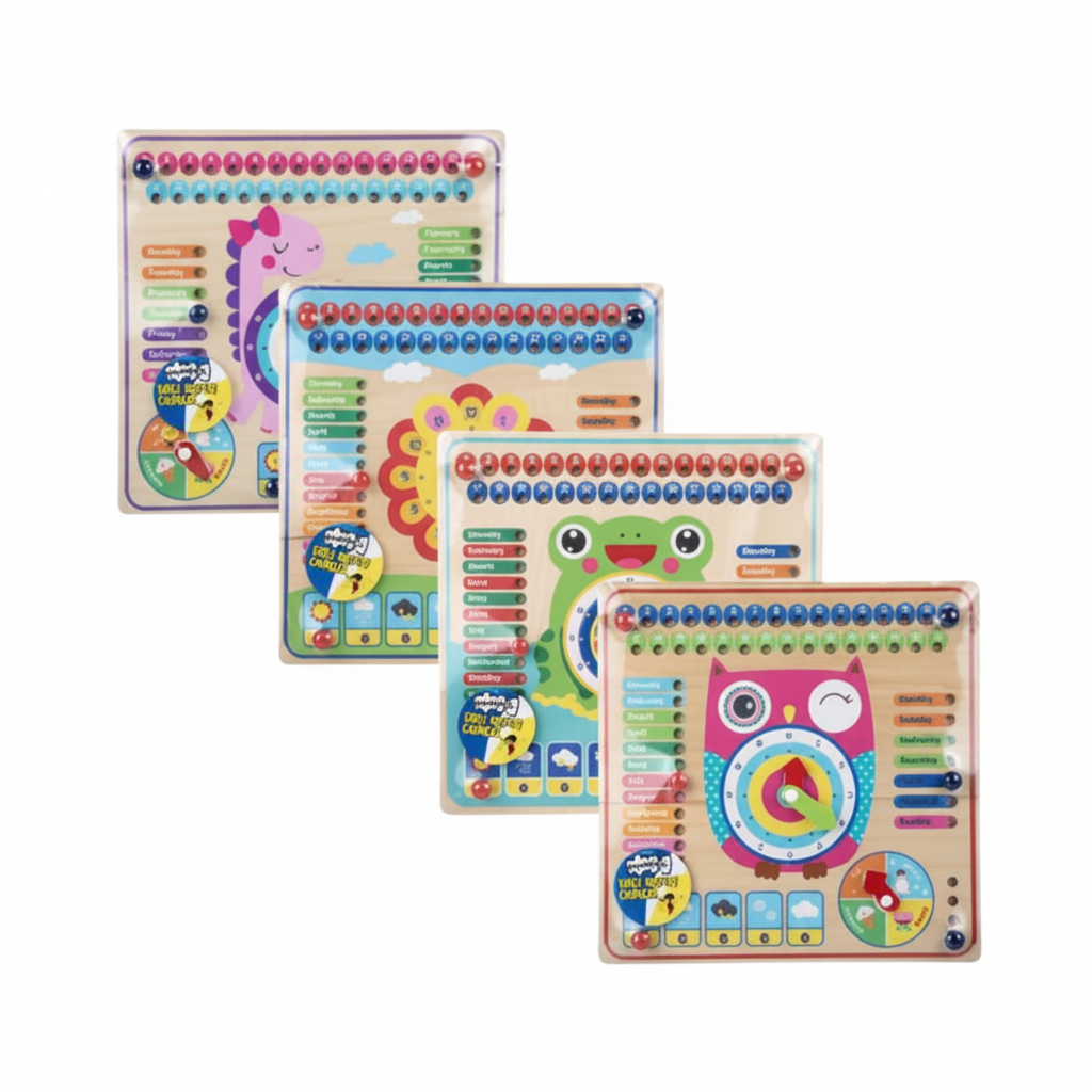 Wooden Educational Activity Calendar Set (30 x 30 cm)