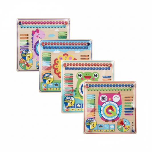 Wooden Educational Activity Calendar Set (30 x 30 cm)