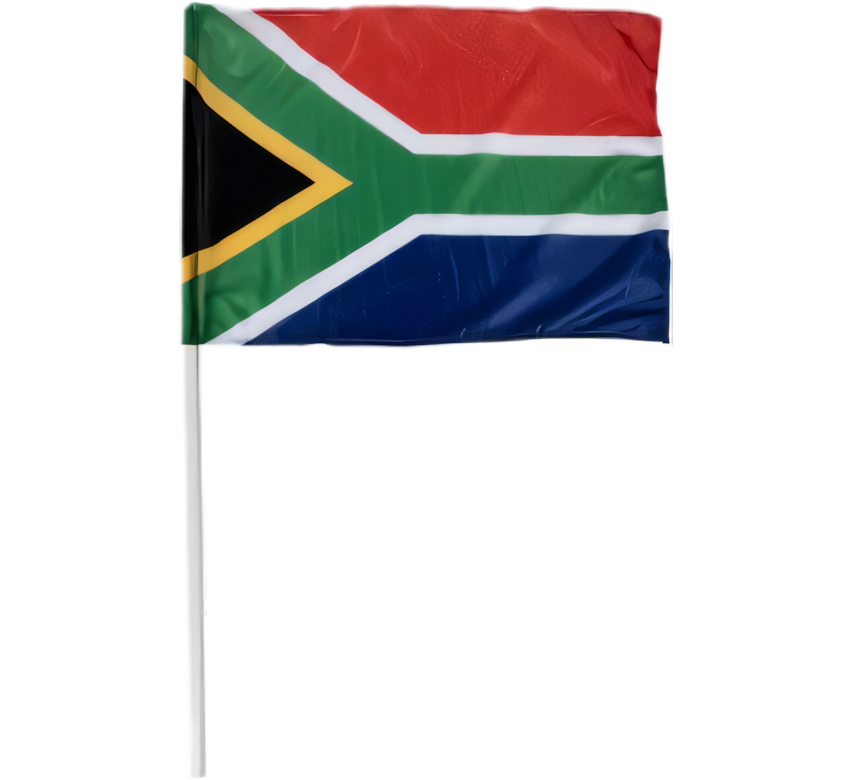 South Africa Flag with Dowel (90 x 60 cm)