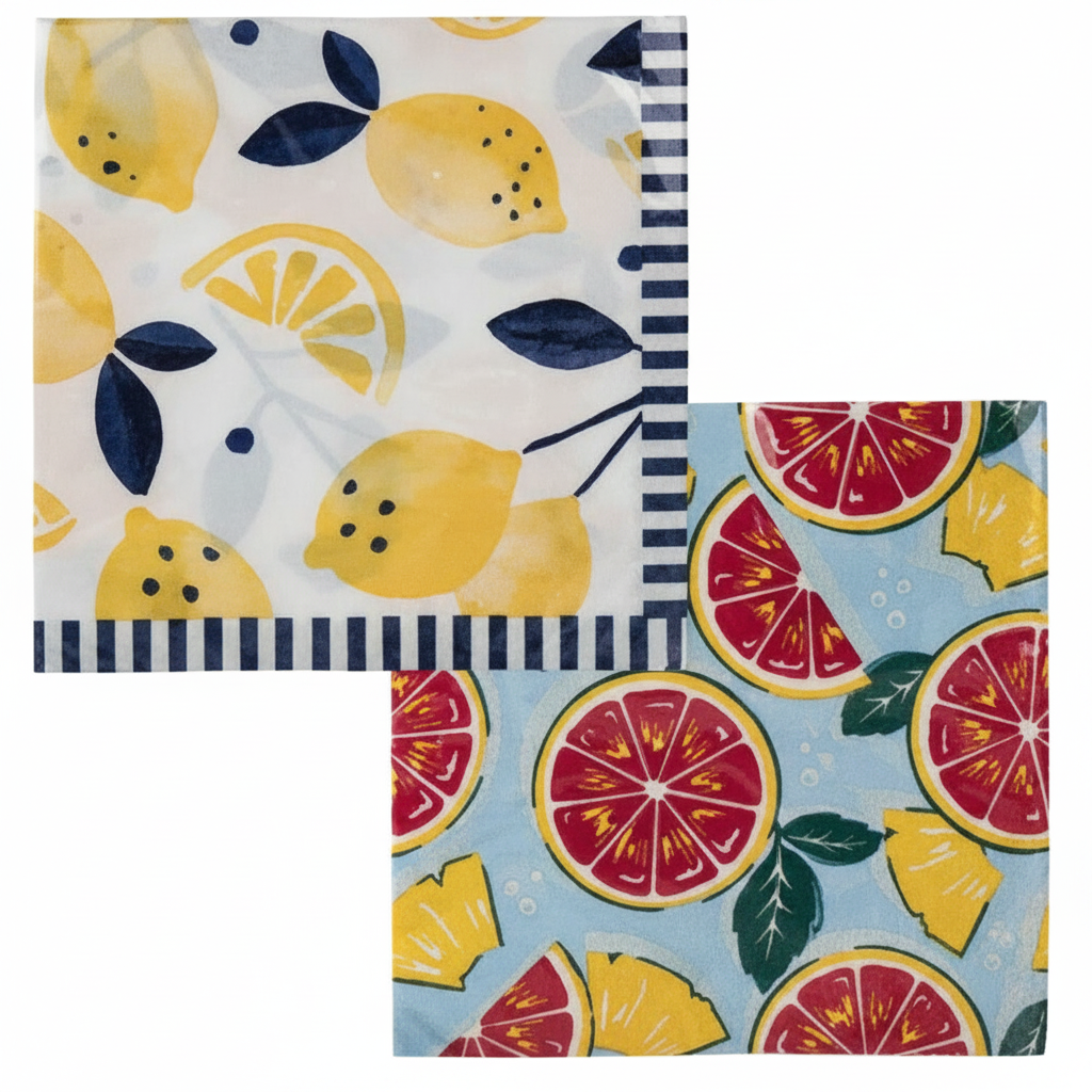 Two Ply Fruit Serviettes - 33 cm - 20 Pieces