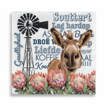 Afrikaans 2 Ply Serviettes (20 Pack, 33 cm)