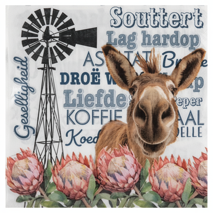 Afrikaans 2 Ply Serviettes (20 Pack, 33 cm)