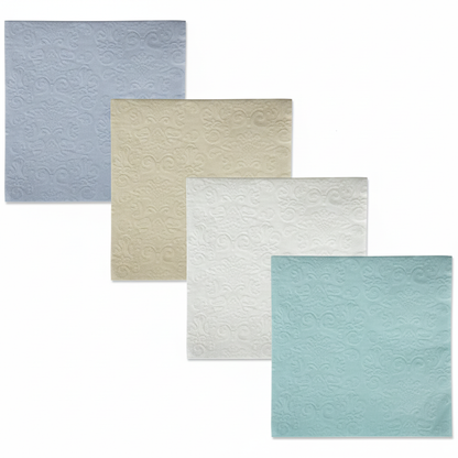 2-Ply Embossed Assorted Serviettes (33 cm, Pack of 20)