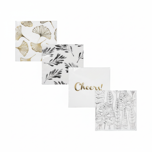 Foil Serviettes, 2-ply (33 cm, 10-piece) - Assorted