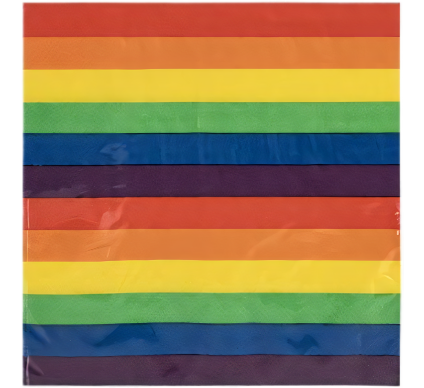 Rainbow 2-ply Serviettes (33 cm, 20pc)