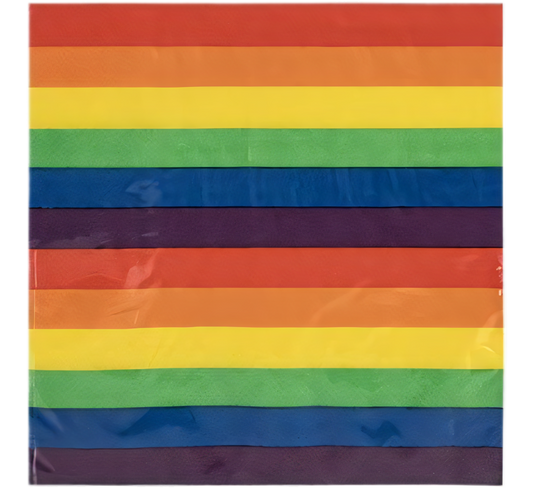 Rainbow 2-ply Serviettes (33 cm, 20pc)