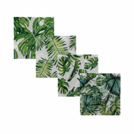 Two Ply Serviettes with Assorted Leaves Designs (33 cm, 20 Pieces)