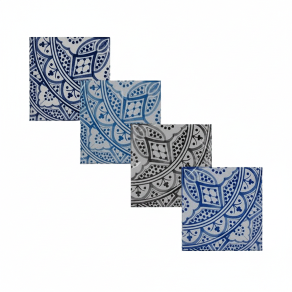 Two Ply Serviettes with Cactus design, 20 Pieces (33 cm) - Various Colours