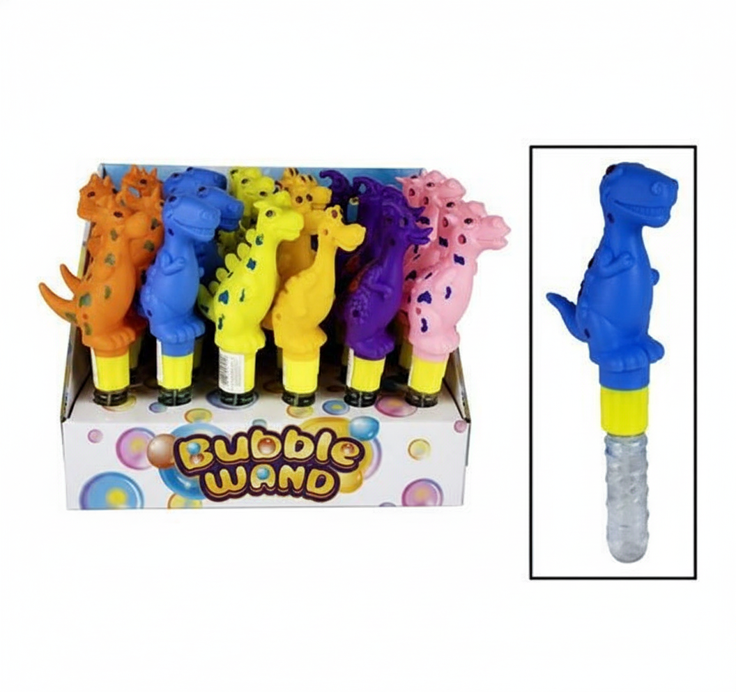 Bubble Novelty Dinosaur Wand - Fun Toy for Kids - Various Colors