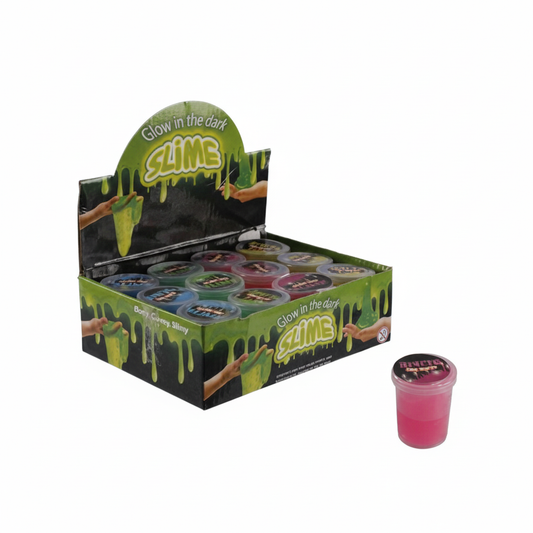 Novelty Slime Glow in the Dark - 4 cm Tub - Box of 12