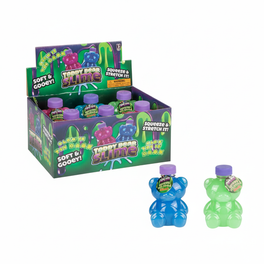 Novelty Slime Bear - Glow In The Dark - 11 cm