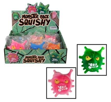 Novelty Squeezy Monster Face Assorted 7x9cm
