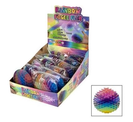 Novelty Sensory Fidget Flexi Rainbow - 9 cm