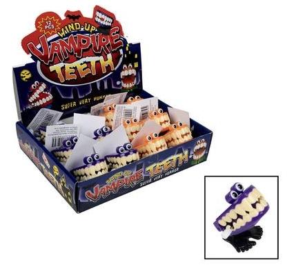 Novelty Halloween Wind Up Chattering Teeth