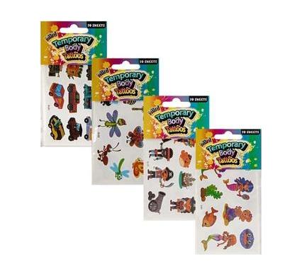 Sticker Tattoo Body Temporary Mini Sheets - 10 Pieces