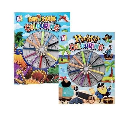 Book Colouring Boy with Pencils - Assorted