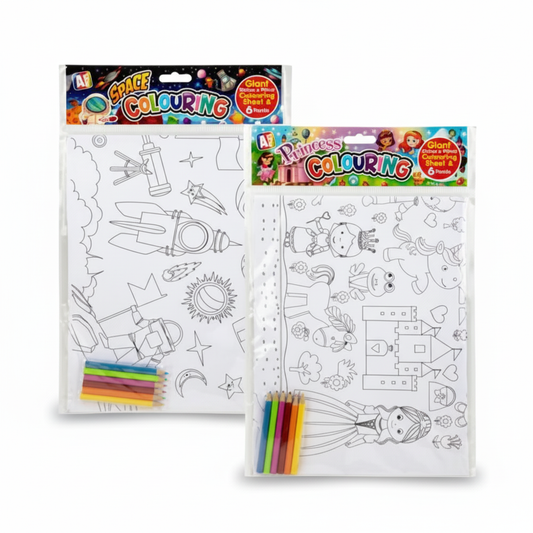 Colouring Sheet - 120 x 90 cm - With Pencil Assorted
