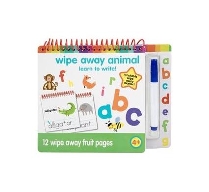 Book Educational Dry Wipe Animals