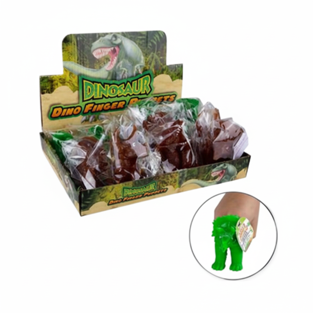 Finger Puppet - Dinosaur Animals (9 cm) - Various Colours
