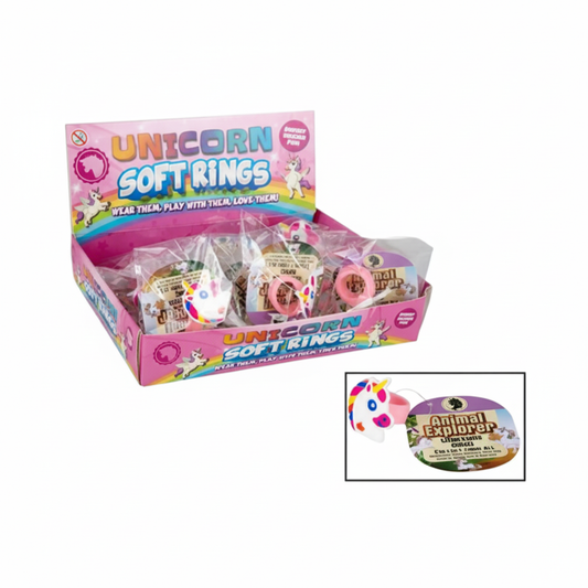 Soft Unicorn Animals Ring (3 cm) - Various Colours
