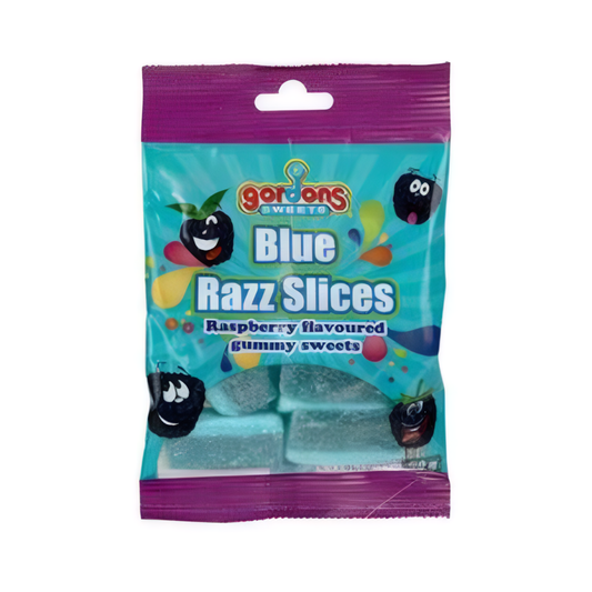 Sweet Blue Raspberry Slices - Bulk Pack of 6 (60 g Each)