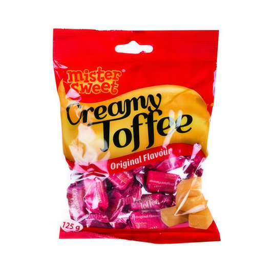 Candy Tops Creamy Toffee - Original Flavor - Bulk Pack of 18 - 125g