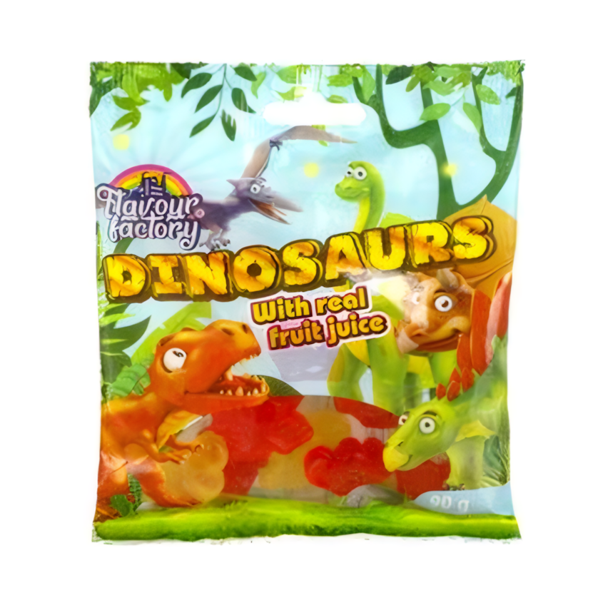 Sweet Gummy Dinosaur Candy, Bulk Pack of 6 (90 g Each)