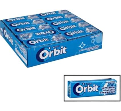 Sweet Gum Orbit Peppermint Chewing Gum - 14g - 30 Pack